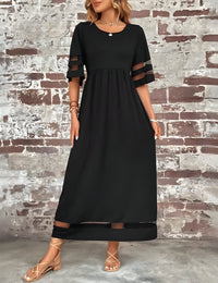 Elegantes Midikleid aus gestricktem Stoff, figurbetonter Schnitt für Damen