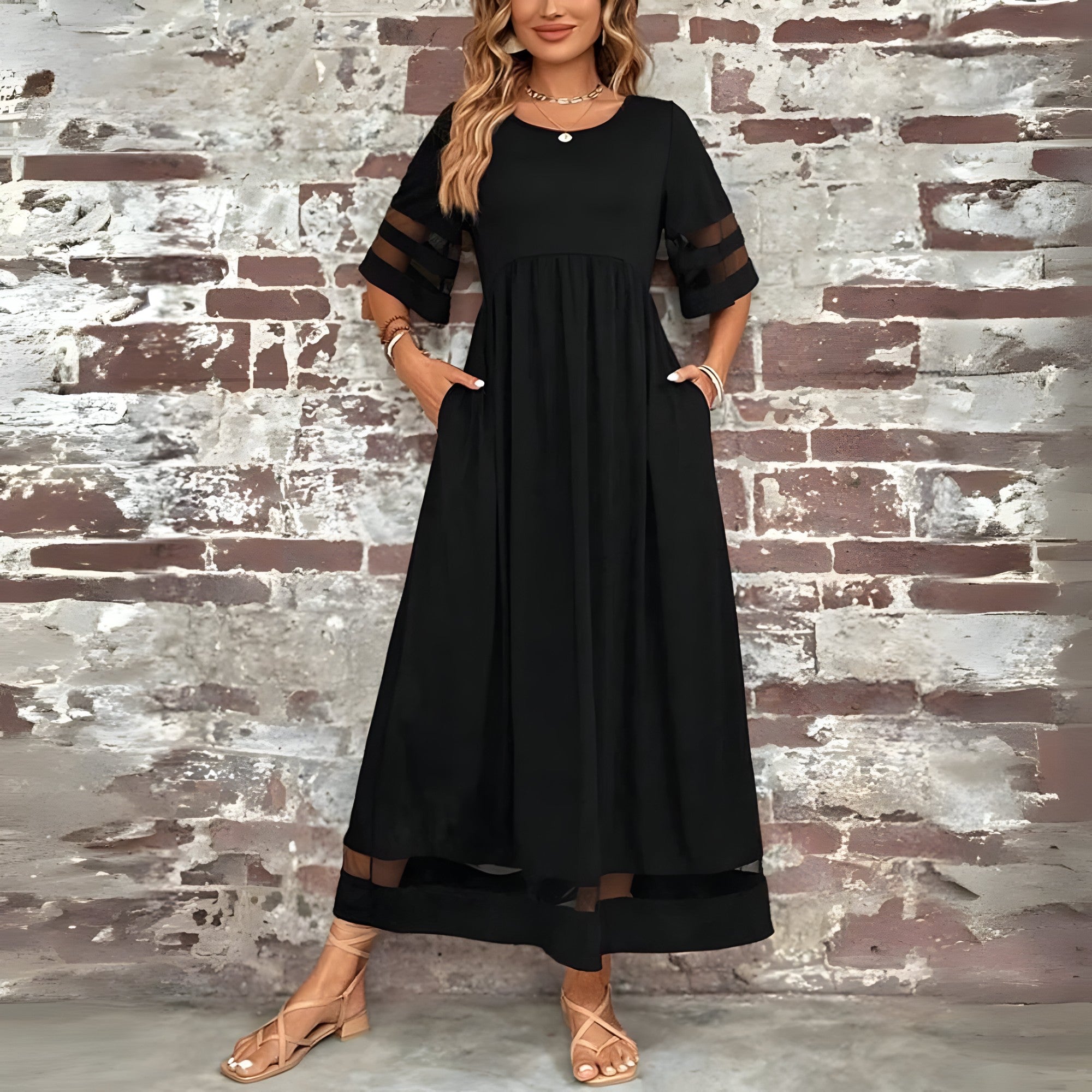 Liriel | Robe Midi Femme Chic en Maille
