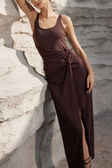 Isobel | Robe Midi Femme Elegante Fendue