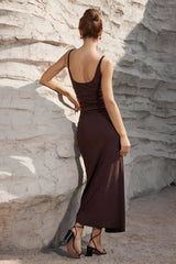 Isobel | Robe Midi Femme Elegante Fendue