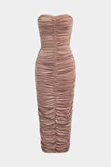 Robe Midi Femme Élégante Sans Manches 0