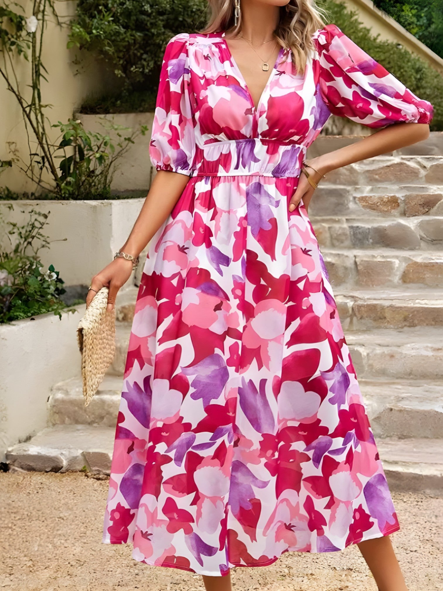 Lavinia | Robe Midi Femme Élégante et Confortable