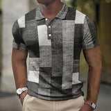 other : Jorden – Polo au Style Rétro avec Motifs Patchwork Audacieux in Gris van Seroa