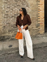 other : Cardigan Tricoté Chic avec Boutons Uniques in van Seroa