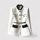 other : Sophia - Blazer Classique Luxueux avec Ceinture à la Taille in Blanc van Seroa