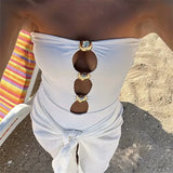 top blouses : Body Moulant Épaules Dénudées sans Manches in van Seroa