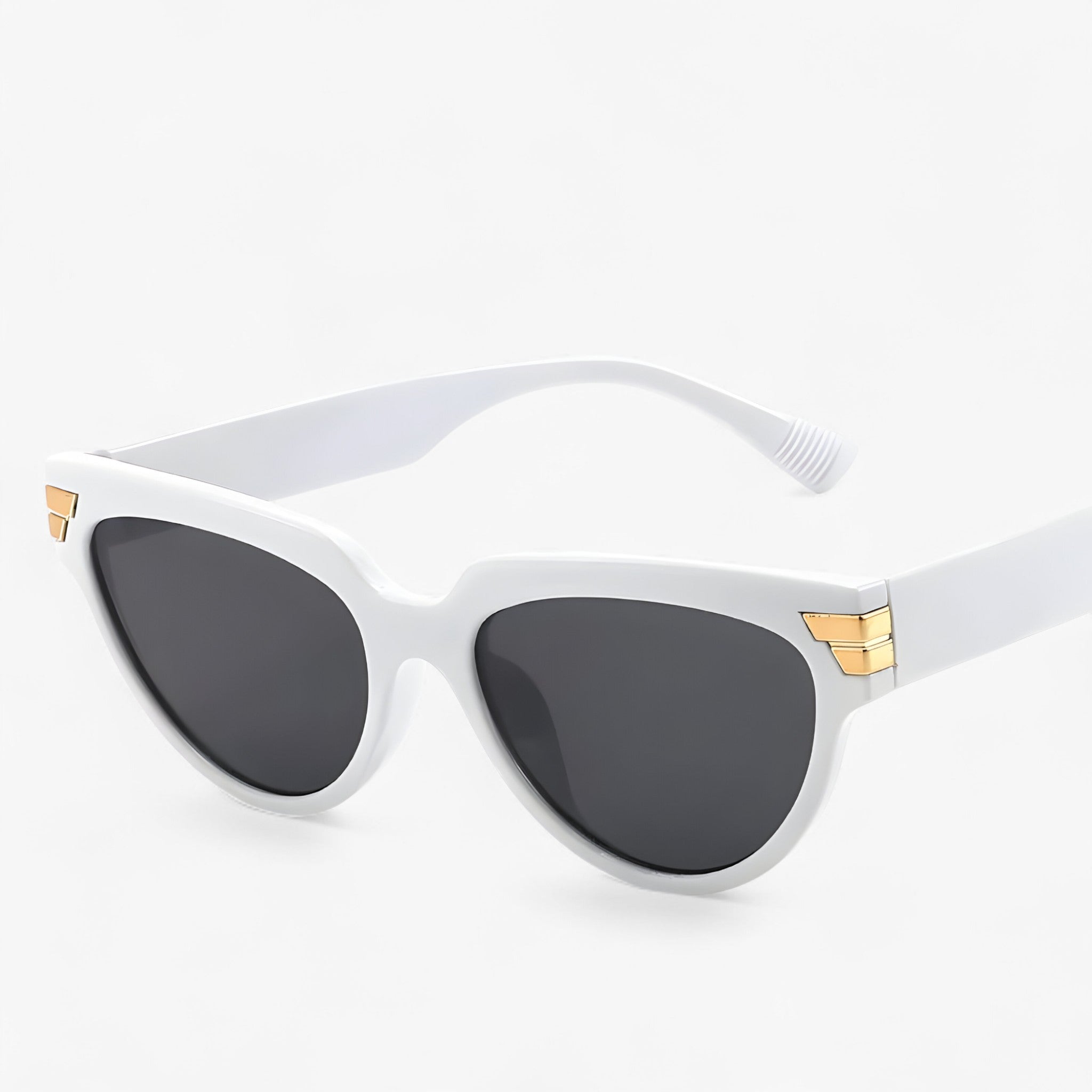 other : Edina | Lunettes de Soleil Cat Eye Femme in BlancGris tissu libre van Seroa