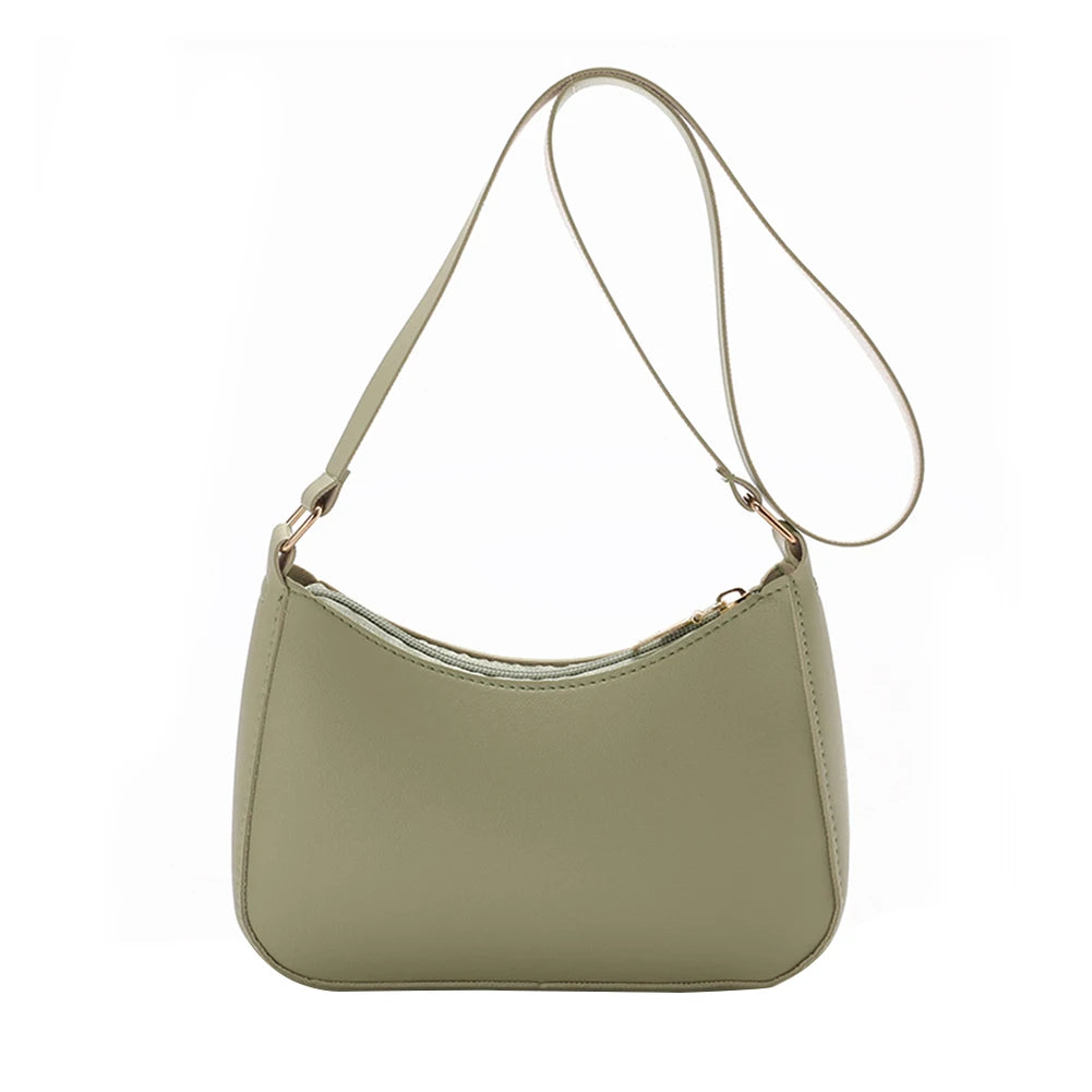 bags : Sac à Épaule Rétro Tendance en Cuir PU in Vert van Seroa