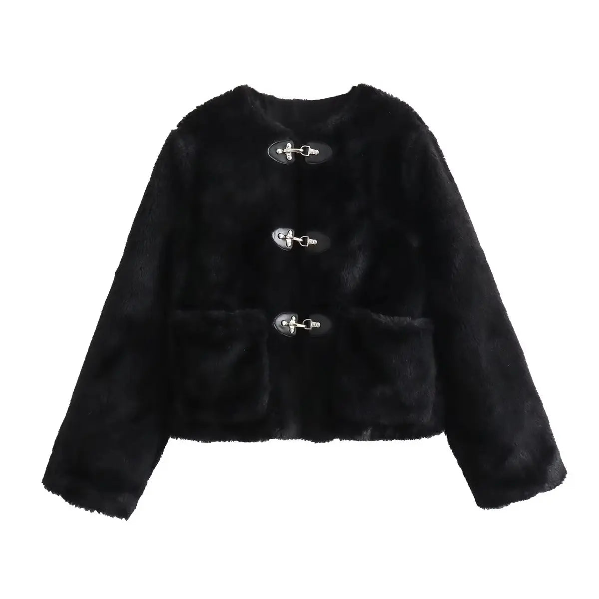 other : Manteau de luxe pour dames avec polaire in Noir van Seroa