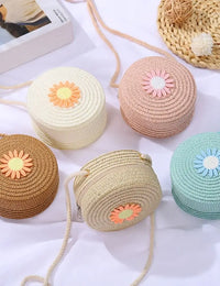 Sac Femme en Osier Tissé à la Main Multicolor
