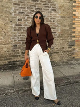 other : Cardigan Tricoté Chic avec Boutons Uniques in van Seroa