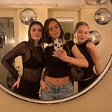 top blouses : Sophie - Haut Tendance Épaules Dénudées avec Détails Nœuds in van Seroa