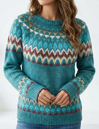 Retro-Damen-Sweatshirt, warmer Weihnachtspullover