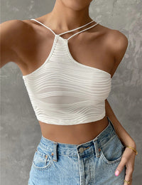 Asymmetrisches Damen-Top mit Trägern Damenoberteile