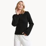 top blouses : Margot – Gilet Élégant en Maille avec Boutons et Manches Évasées in van Seroa