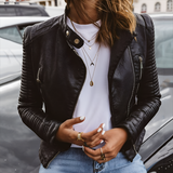 Natalie | Veste Cuir Ajustée Élégante