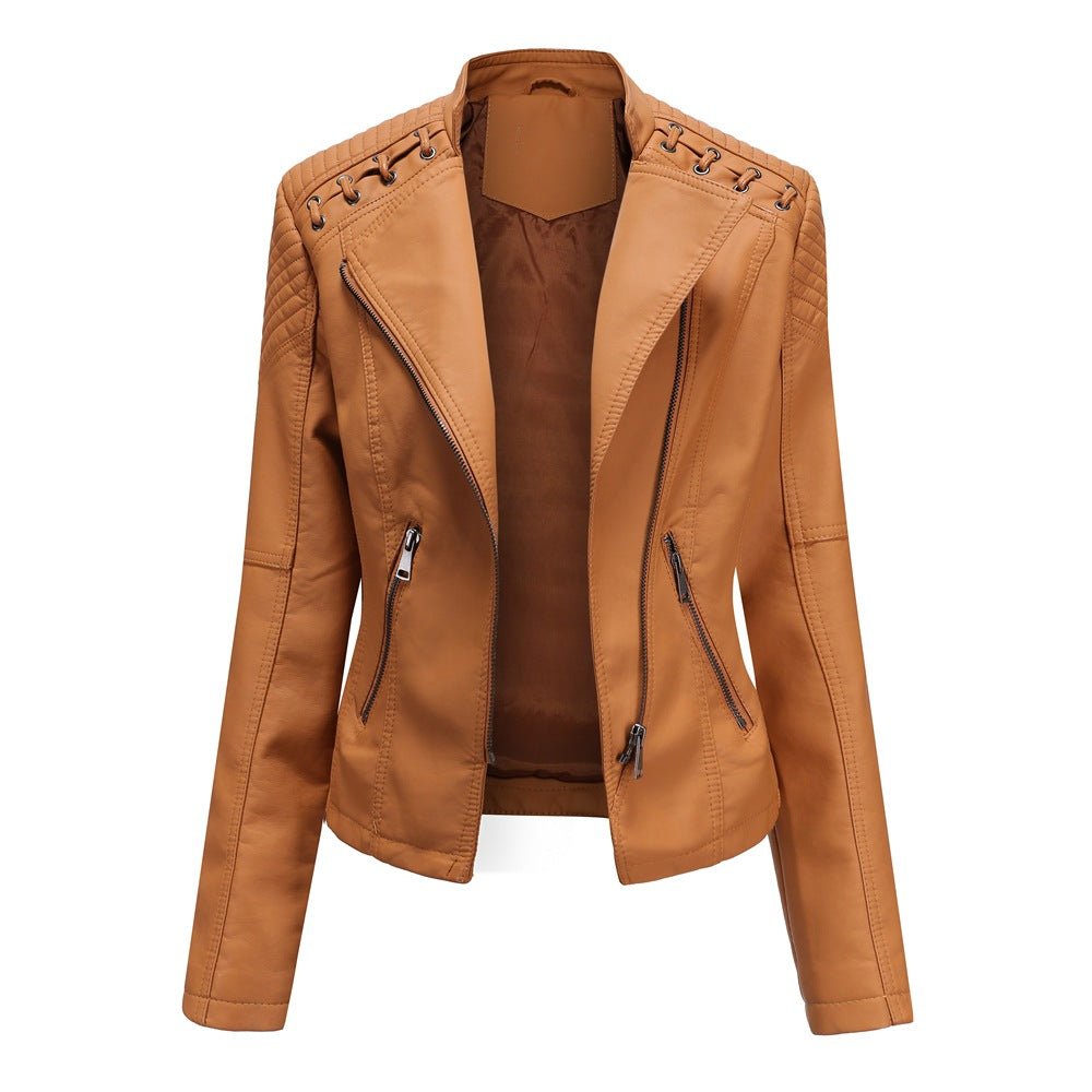 Veste Cuir Homme Washed Décontractée 6