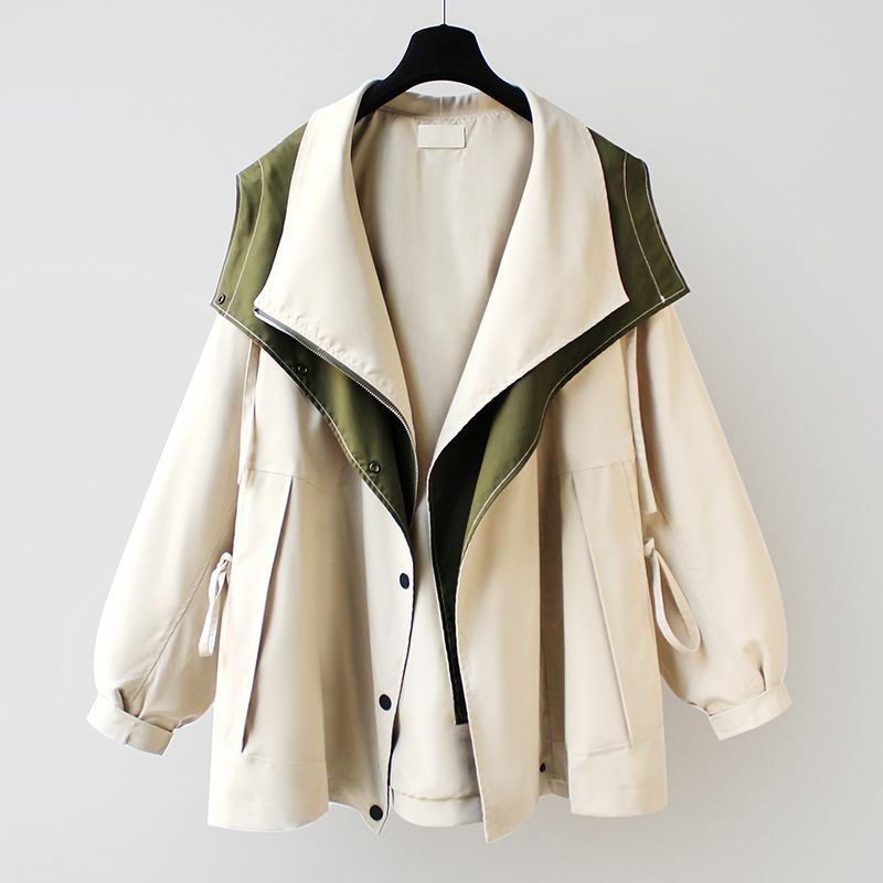 Veste Femme Asymétrique Bicolore Moderne 2