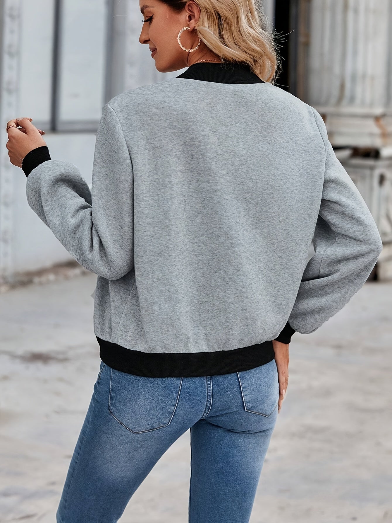 Veste Femme Confortable Bomber Décontractée 3