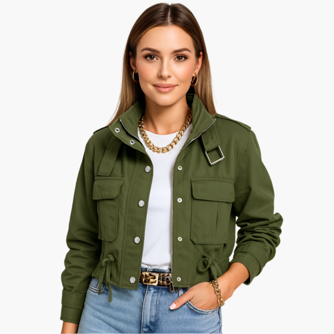Veste Femme Courte Fonctionnelle Utilitaire 1