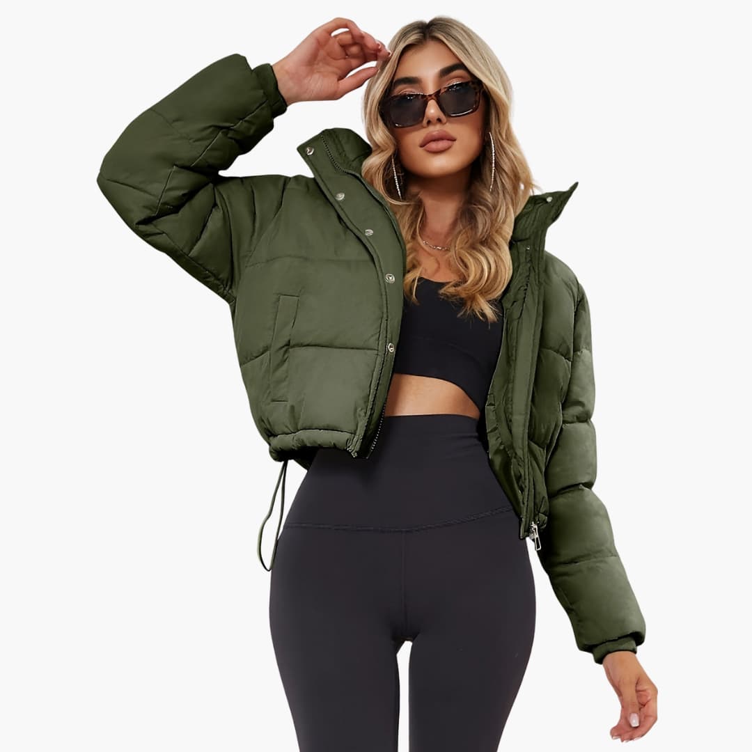 Veste Femme Courte Pratique à Capuche 6