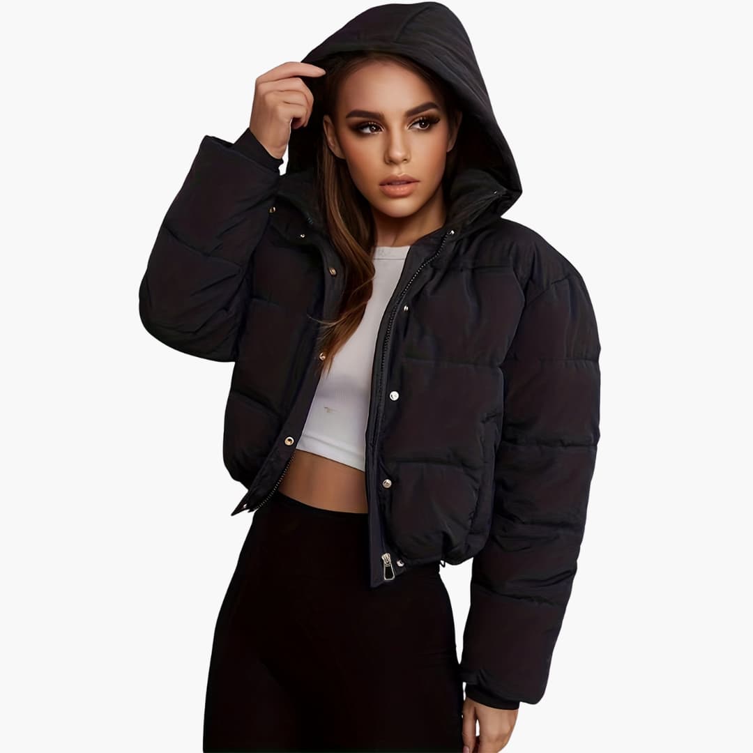 Veste Femme Courte Pratique à Capuche 9