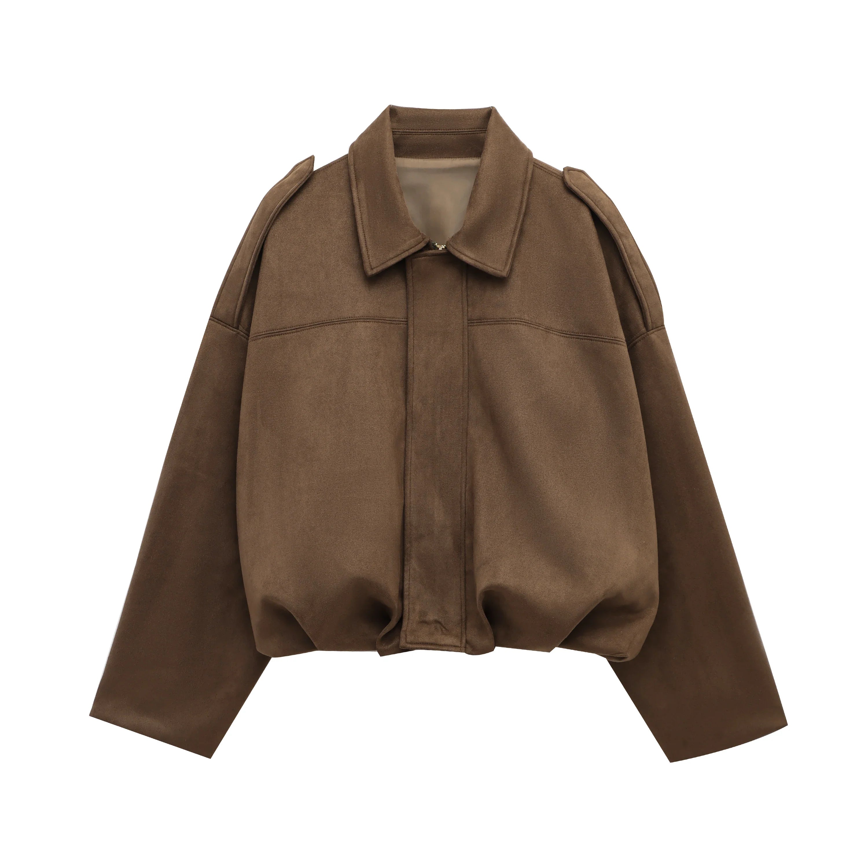 Veste Femme Décontractée en Daim Ample 10