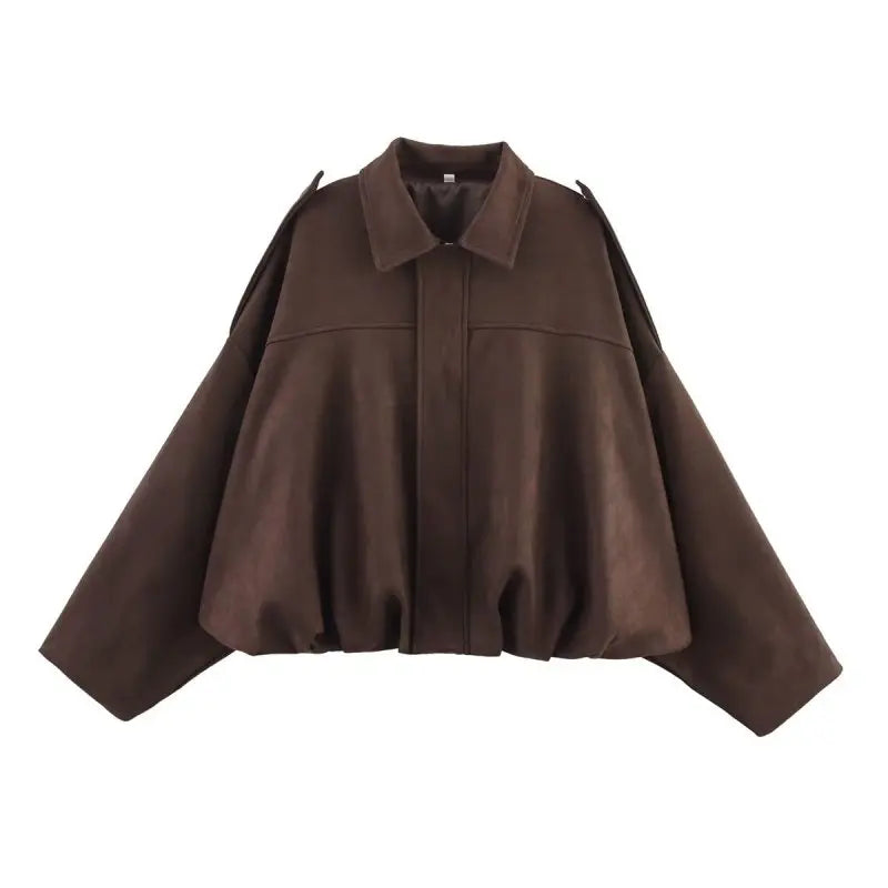 Veste Femme Décontractée en Daim Ample 6