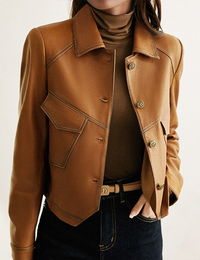 Damenjacke Braun mit Langarm Herbstkollektion