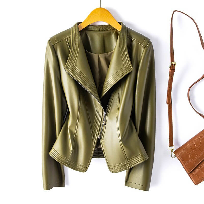 Veste Femme Élégante en Cuir 2