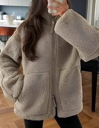 Veste en Peluche Élégante pour Femme Autumn Collection