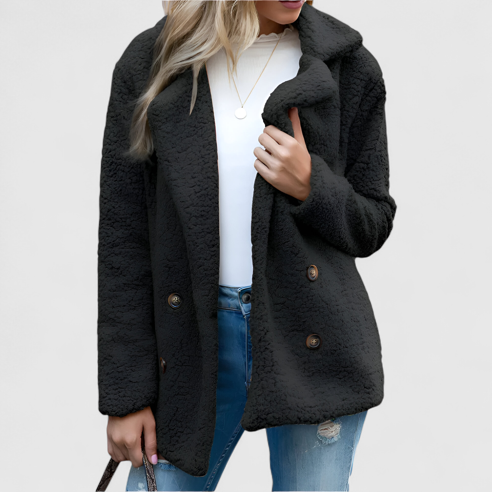 Phoebe | Veste Femme Élégante en Sherpa Doux