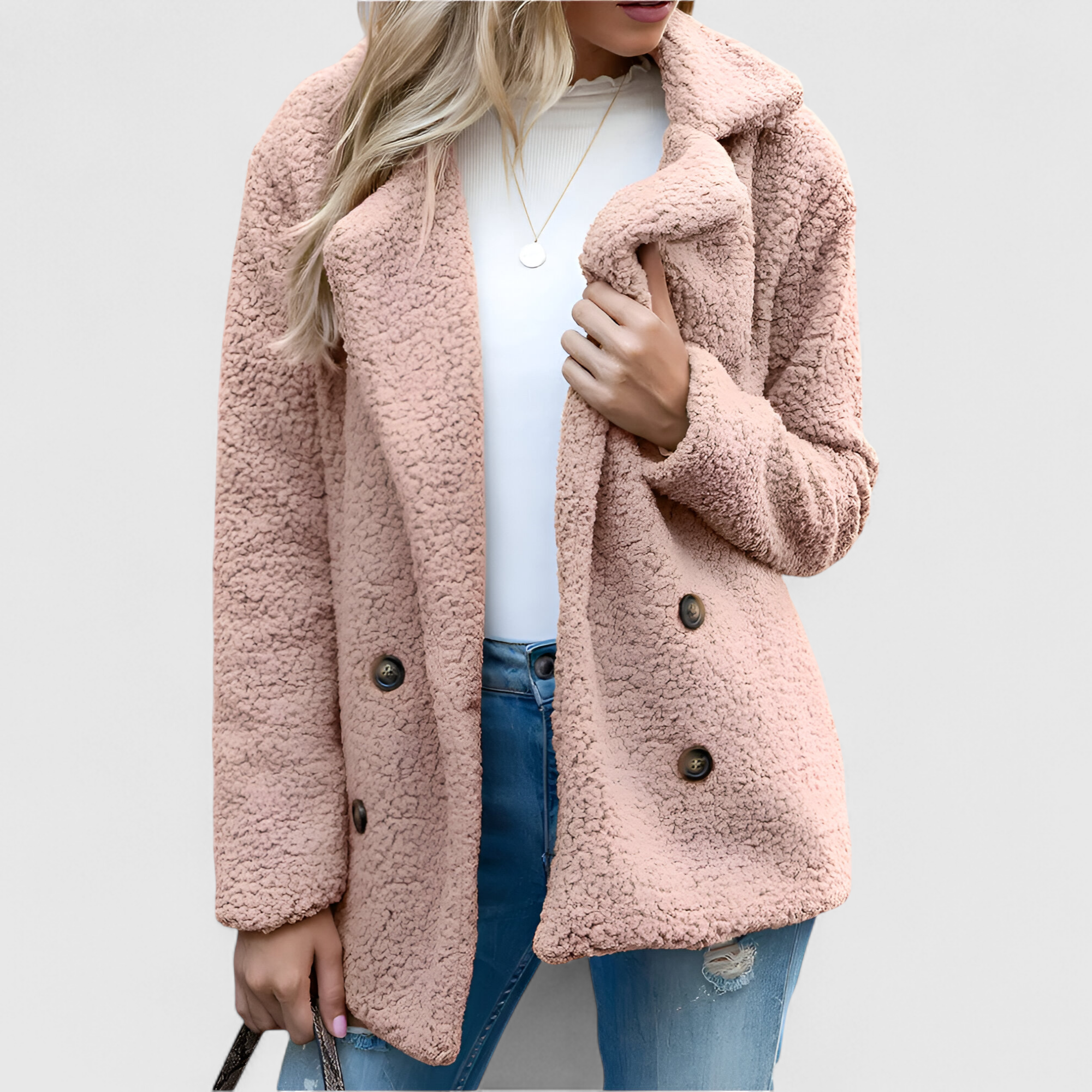 Phoebe | Veste Femme Élégante en Sherpa Doux