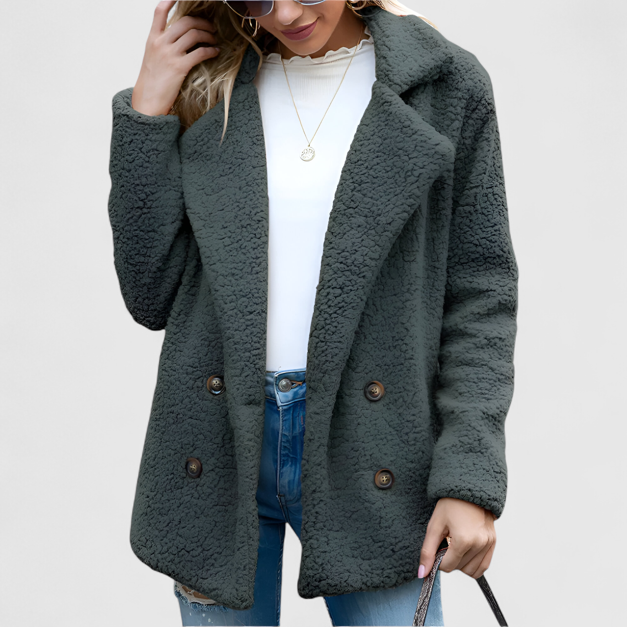 Phoebe | Veste Femme Élégante en Sherpa Doux