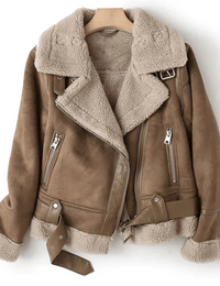 Damenjacke Winter aus Wildleder Herbstkollektion Weibliche Mode