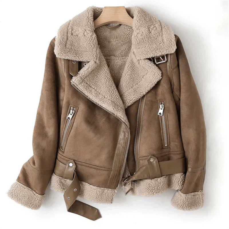 Veste Femme Hiver Élégante en Daim 0