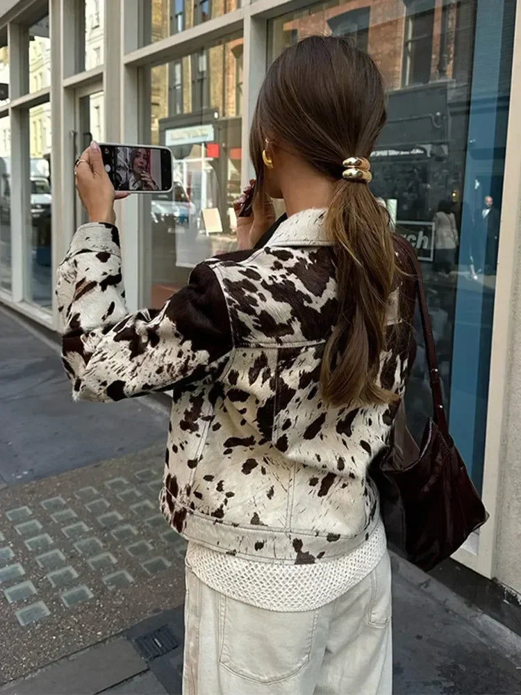 Veste Femme Imprimée Manches Longues Décontractée 2