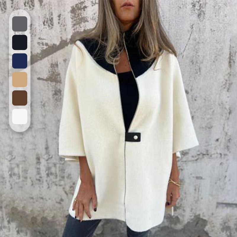 Veste Femme Longue Élégante Bicolore 1