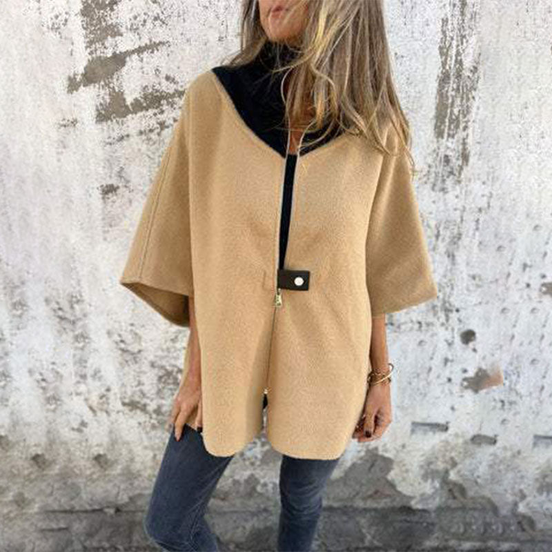 Veste Femme Longue Élégante Bicolore 3