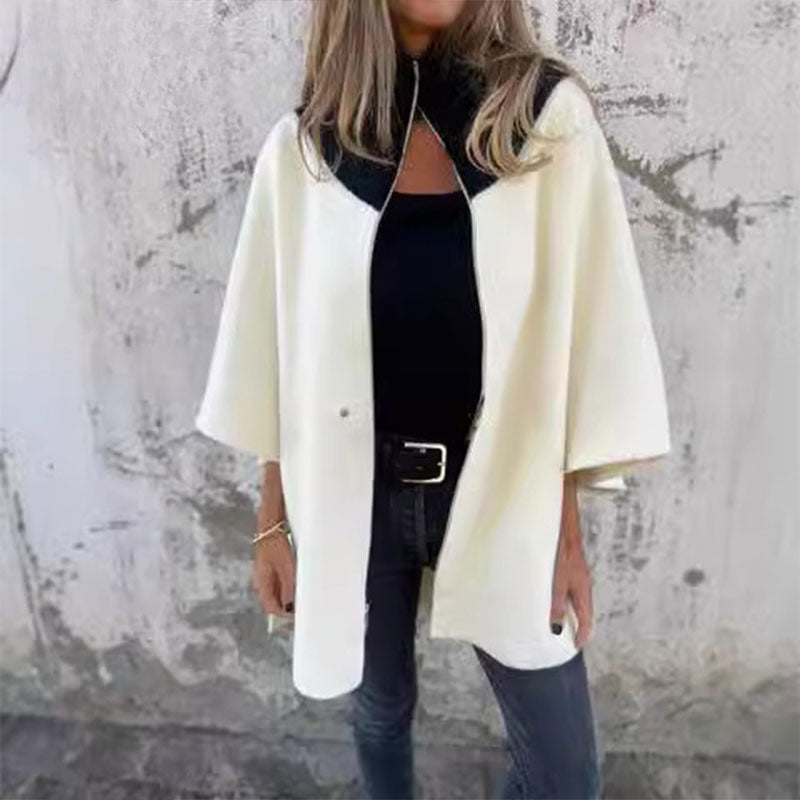 Veste Femme Longue Élégante Bicolore 5
