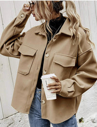 Oversize Damenjacke mit Taschen für optimalen Komfort