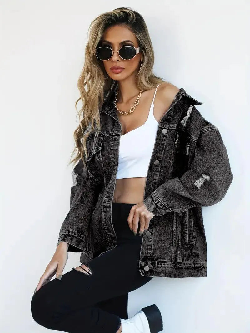 Veste Femme Oversize Tendance en Jean 9