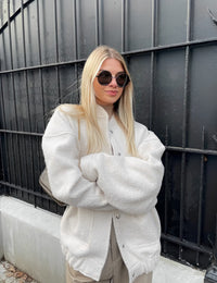 Oversize Damenjacke aus Baumwolle für den Herbst
