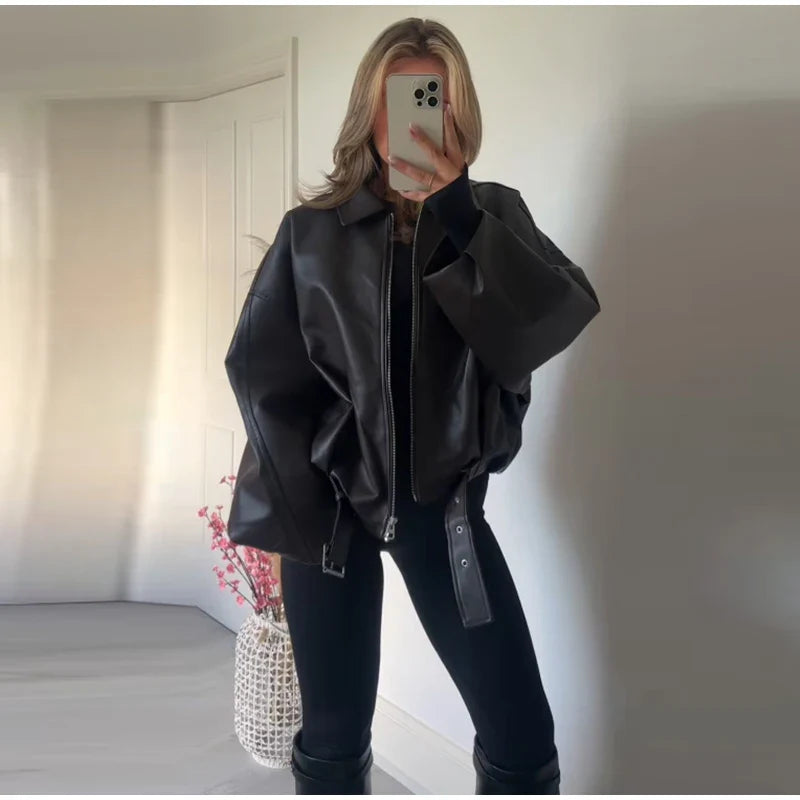 Veste Femme Vintage Ample Style Streetwear 4