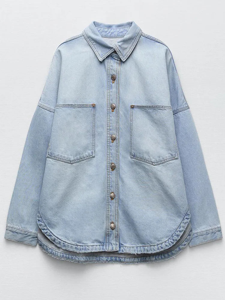 Veste en Jean Femme Décontractée Polyvalente 5