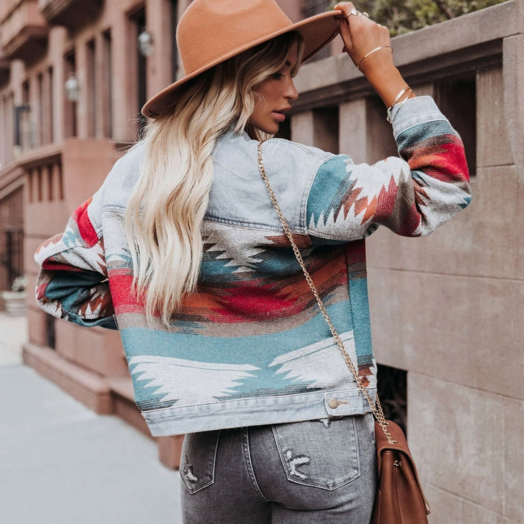 Veste en Jean Vintage Femme Décontractée 1