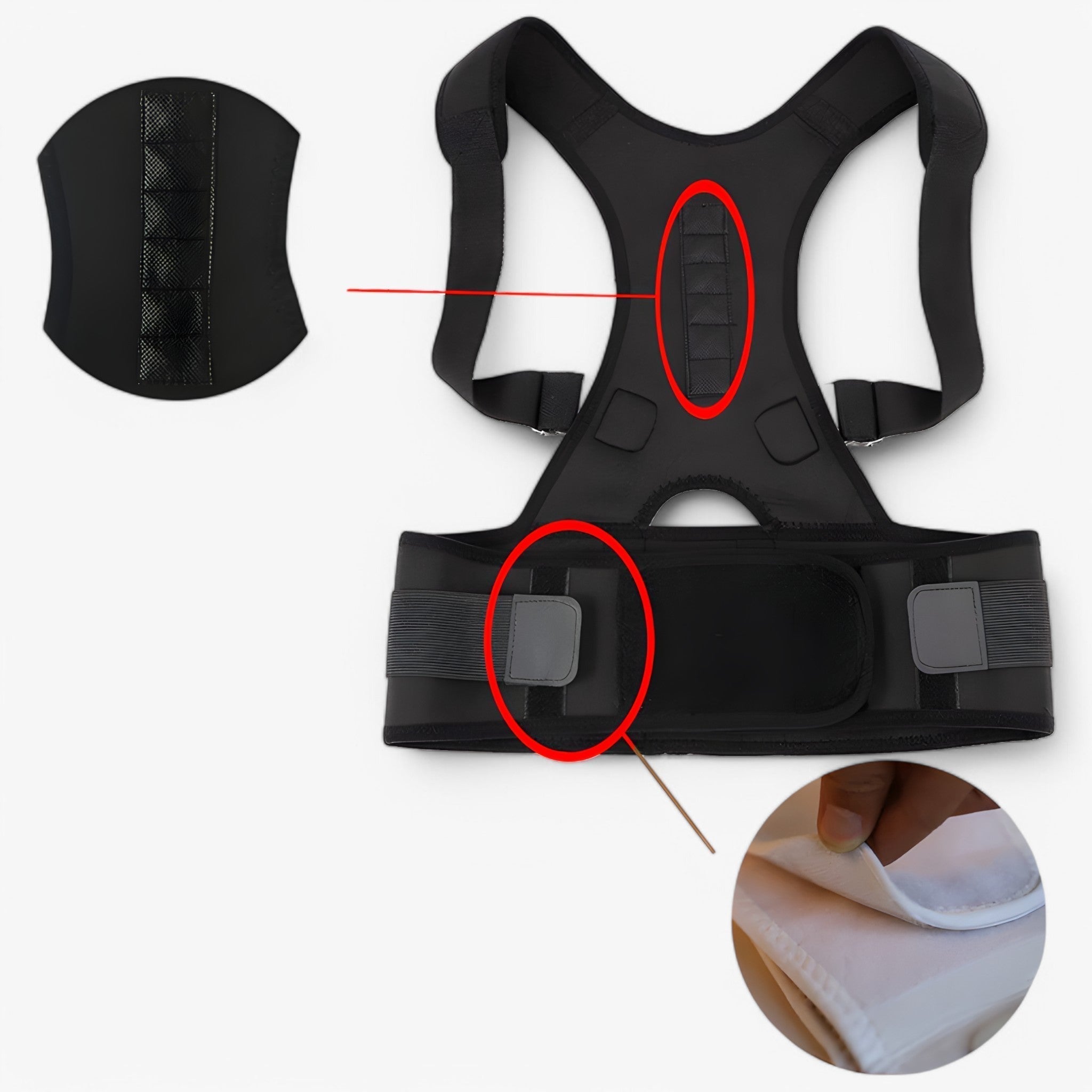 BeltGuard korektor postawy unisex, regulowany i oddychający, dla mężczyzn i kobiet