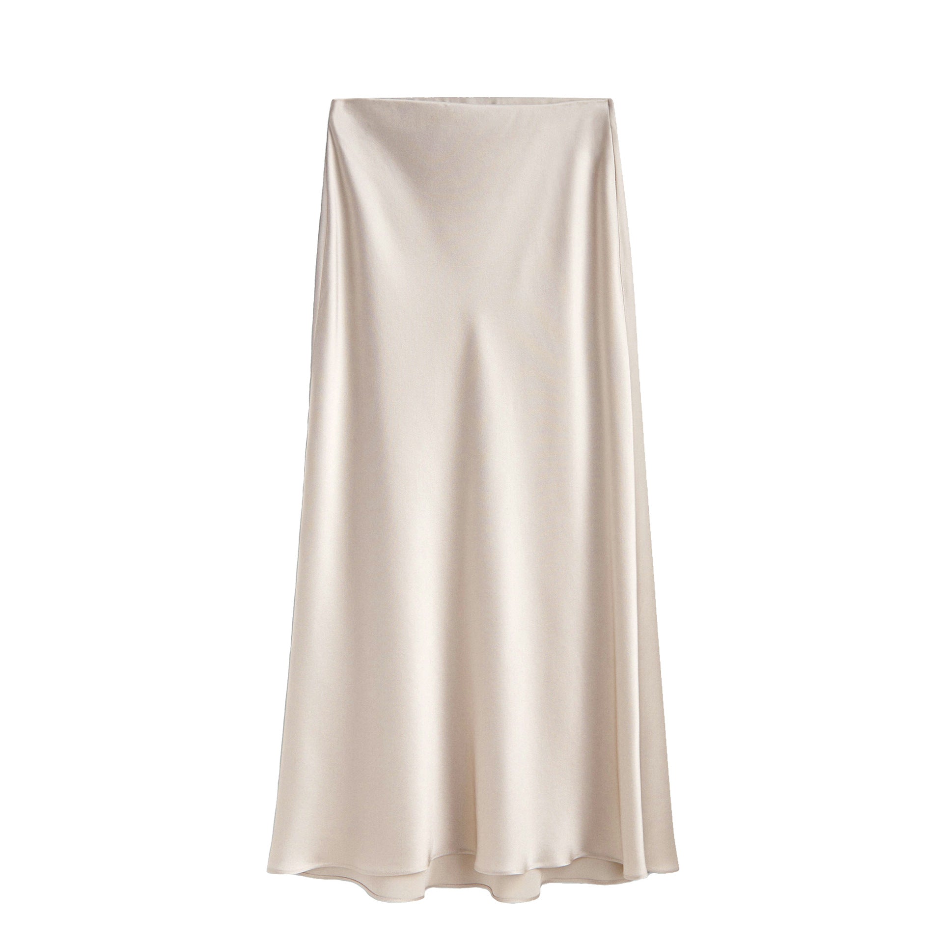 skirts : Quinn – Élégant ensemble en satin avec blouse décontractée et jupe midi in van Seroa