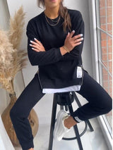 other : Nina – Ensemble Décontracté en Coton Oversize au Style Streetwear Urbain in Noir van Seroa