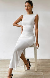 dresses : Alina – Robe de soirée longue élégante sans manches et moulante in van Seroa